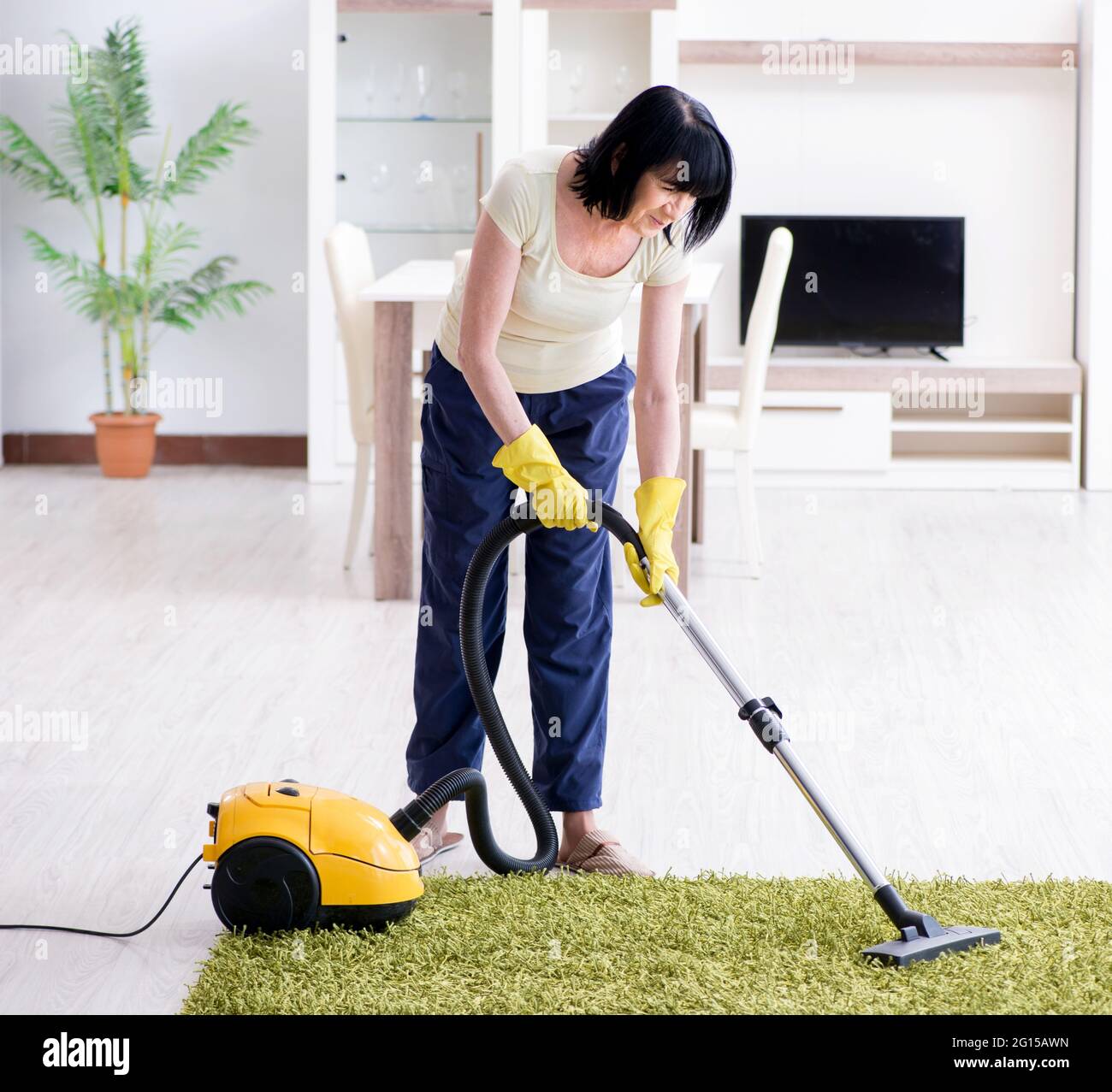 Old carpet sweeper hi-res stock 