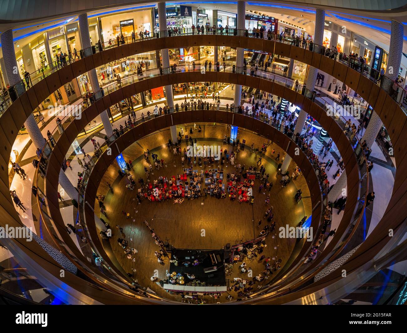 The building interior of dubai mall Stock Photo Alamy