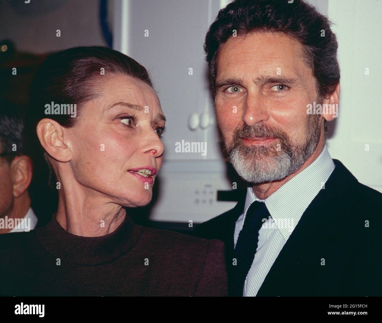 Audrey Hepburn and Robert Wolders attend Macy's Annual Flower Show in