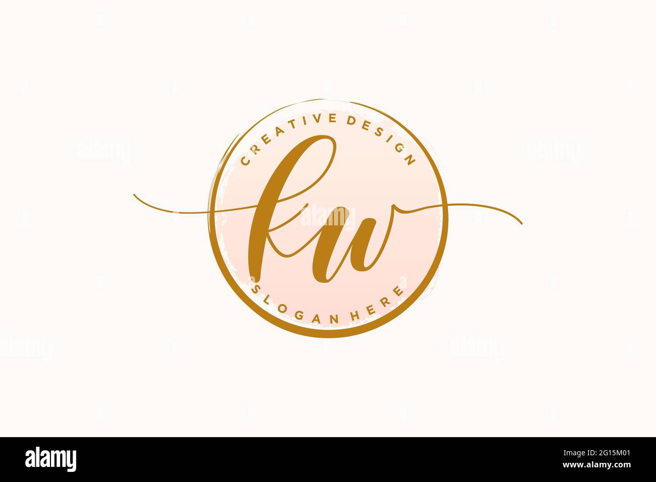 Kw initials logo hi-res stock photography and images - Alamy