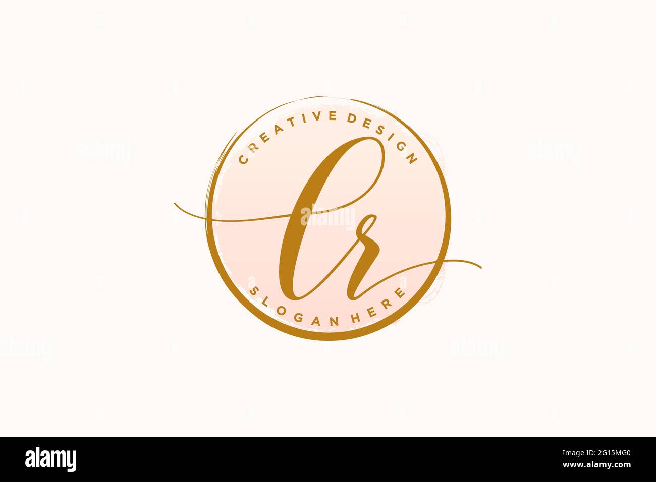 LR handwriting logo with circle template vector signature, wedding ...