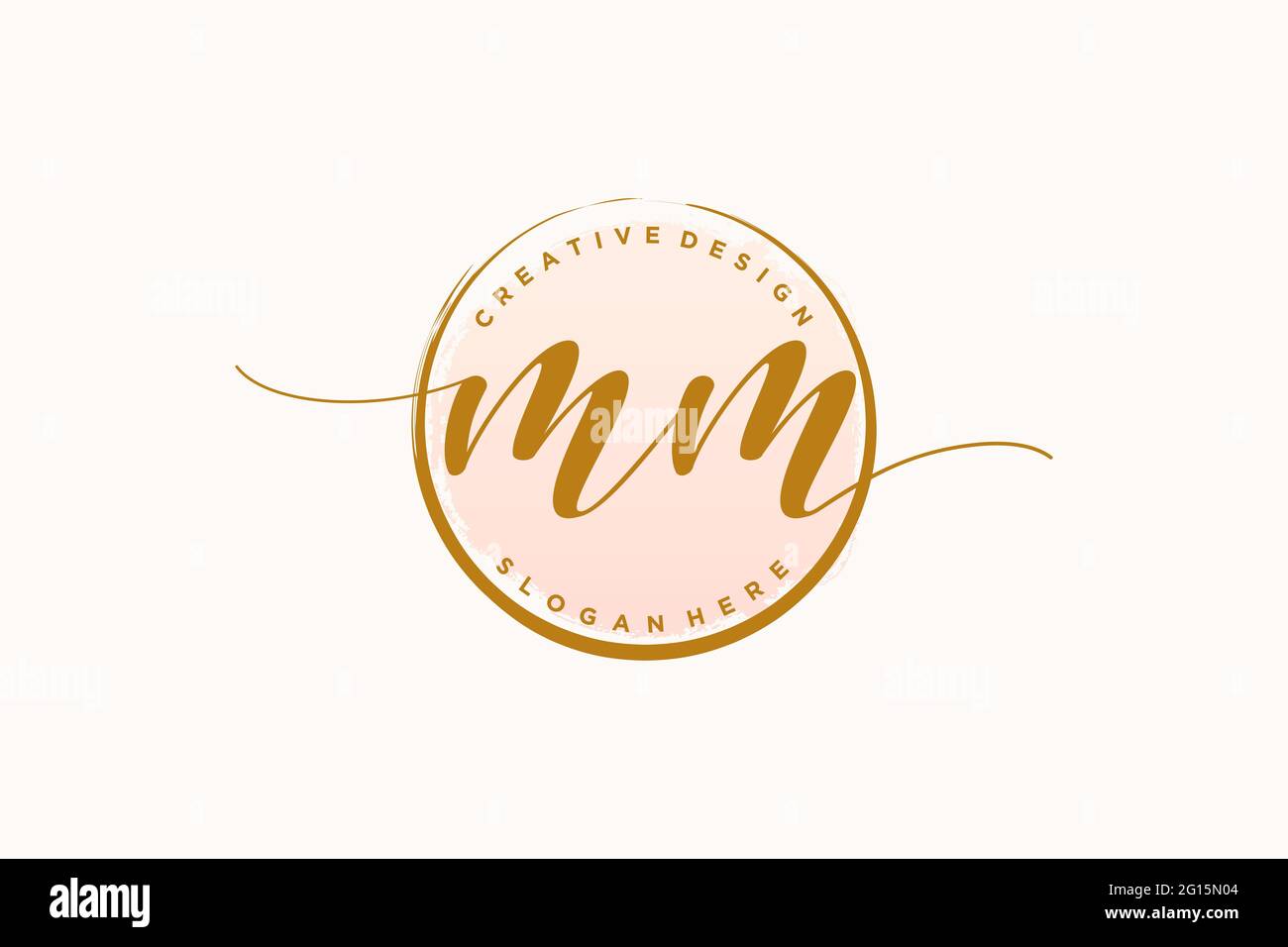 MM handwriting logo with circle template vector signature, wedding,  fashion, floral and botanical with creative template Stock Vector Image &  Art - Alamy