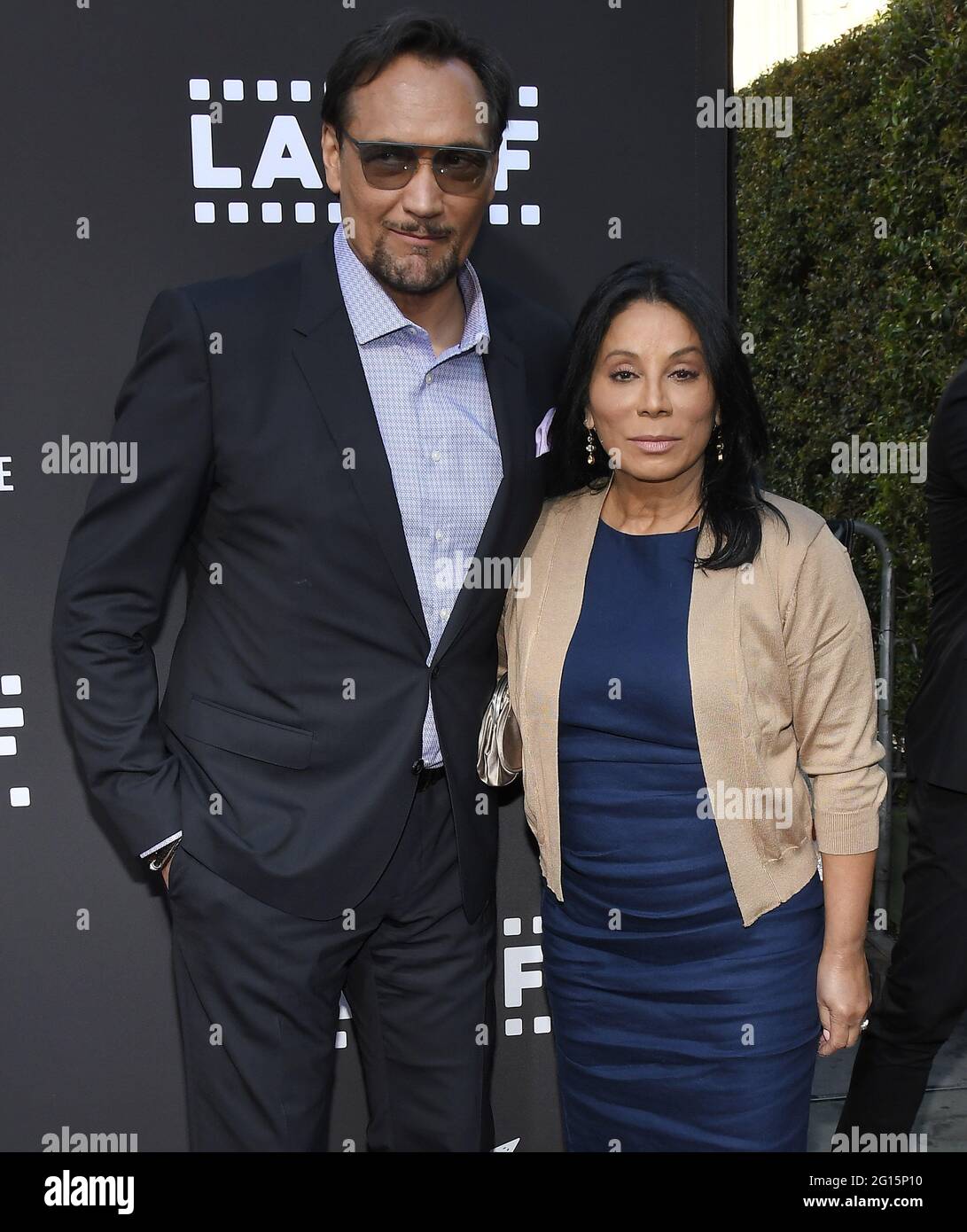 Los Angeles, USA. 04th June, 2021. (L-R) Jimmy Smits and Wanda De Jesus arrives at the 2021 Los Angeles Latino International Film Festival - IN THE HEIGHTS Special Preview Screening held at the TCL Chinese Theatre in Hollywood, CA on Friday, ?June 4, 2021. (Photo By Sthanlee B. Mirador/Sipa USA) Credit: Sipa USA/Alamy Live News Stock Photo