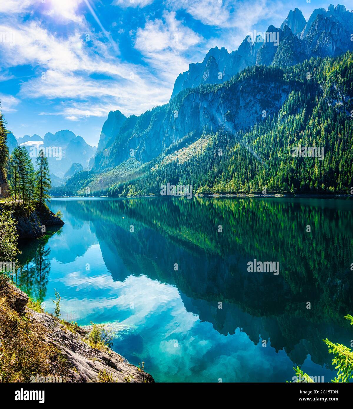 Lake Gosau Gosausee In Salzkammergut Austria Stock Photo Alamy