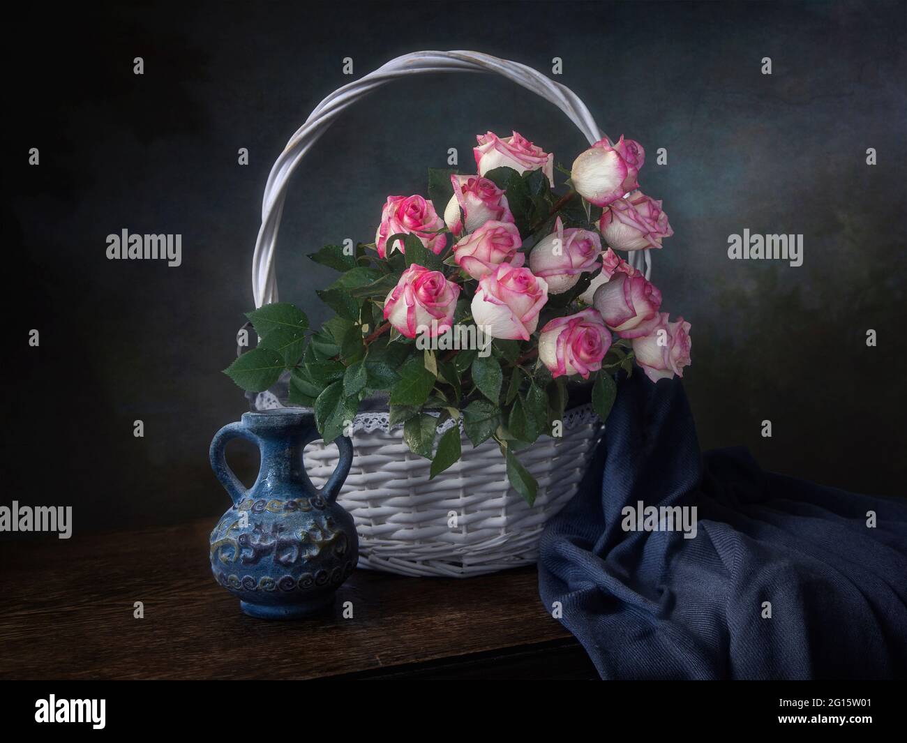 Still life with splendid bouquet of flowers Stock Photo - Alamy