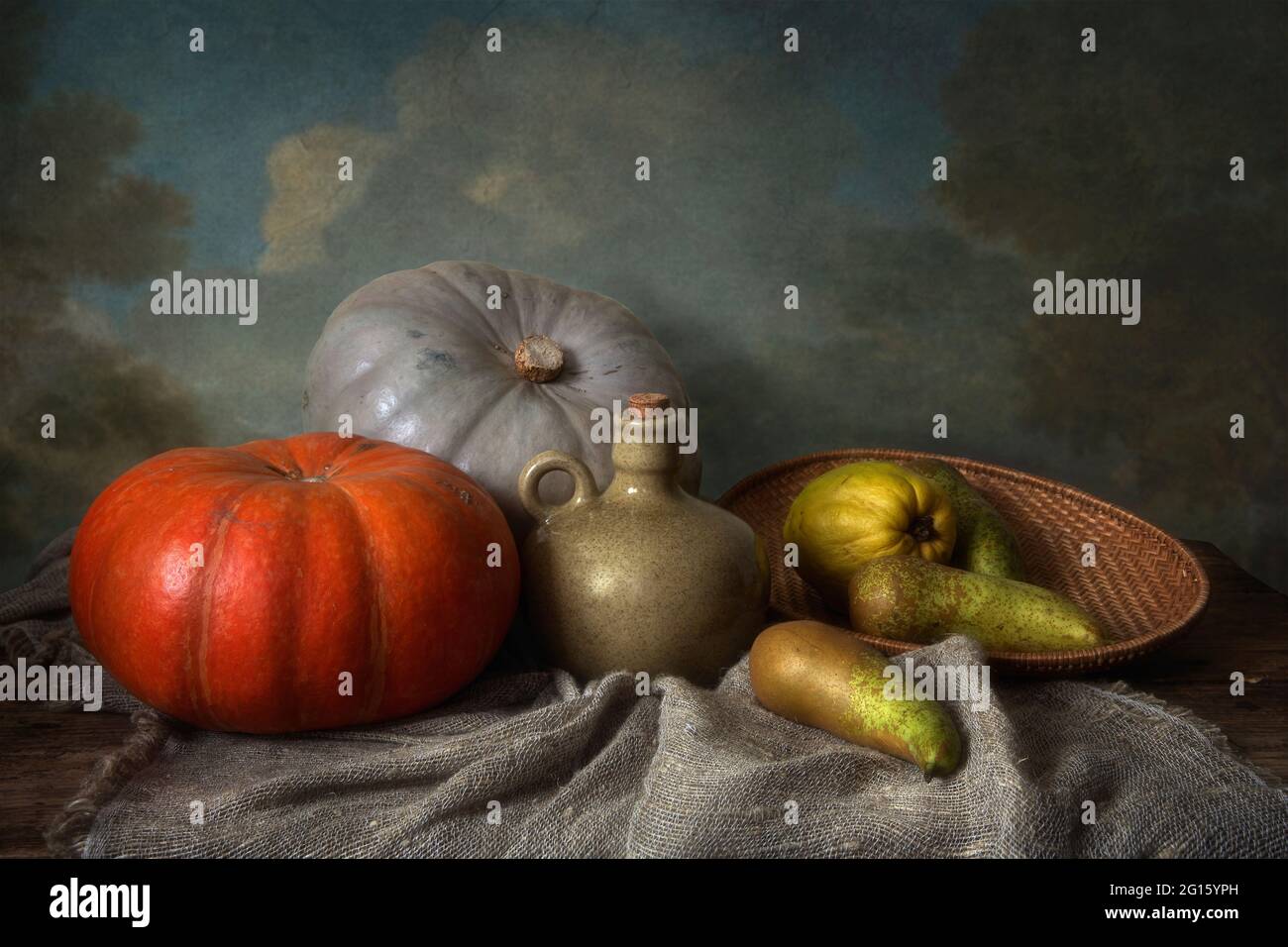 Still life with fruit and vegetables Stock Photo - Alamy