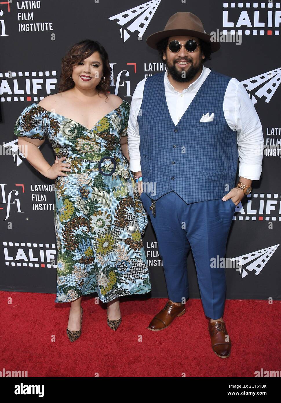 Los Angeles, USA. 04th June, 2021. (L-R) Linda Yvette Chávez and Marvin Bryan Lemus arrives at the 2021 Los Angeles Latino International Film Festival - IN THE HEIGHTS Special Preview Screening held at the TCL Chinese Theatre in Hollywood, CA on Friday, ?June 4, 2021. (Photo By Sthanlee B. Mirador/Sipa USA) Credit: Sipa USA/Alamy Live News Stock Photo
