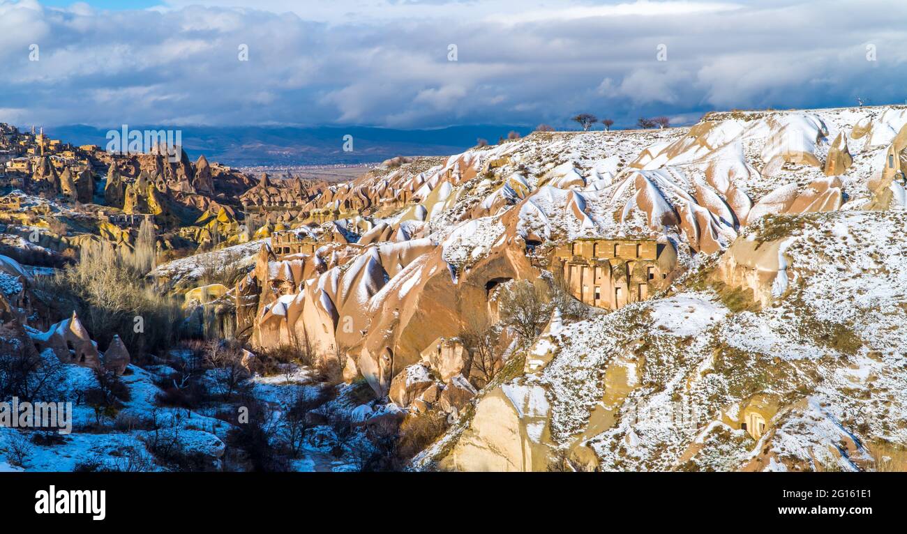 The famous Pigeon Valley in Cappadocia, Turkey with typical fairy ...