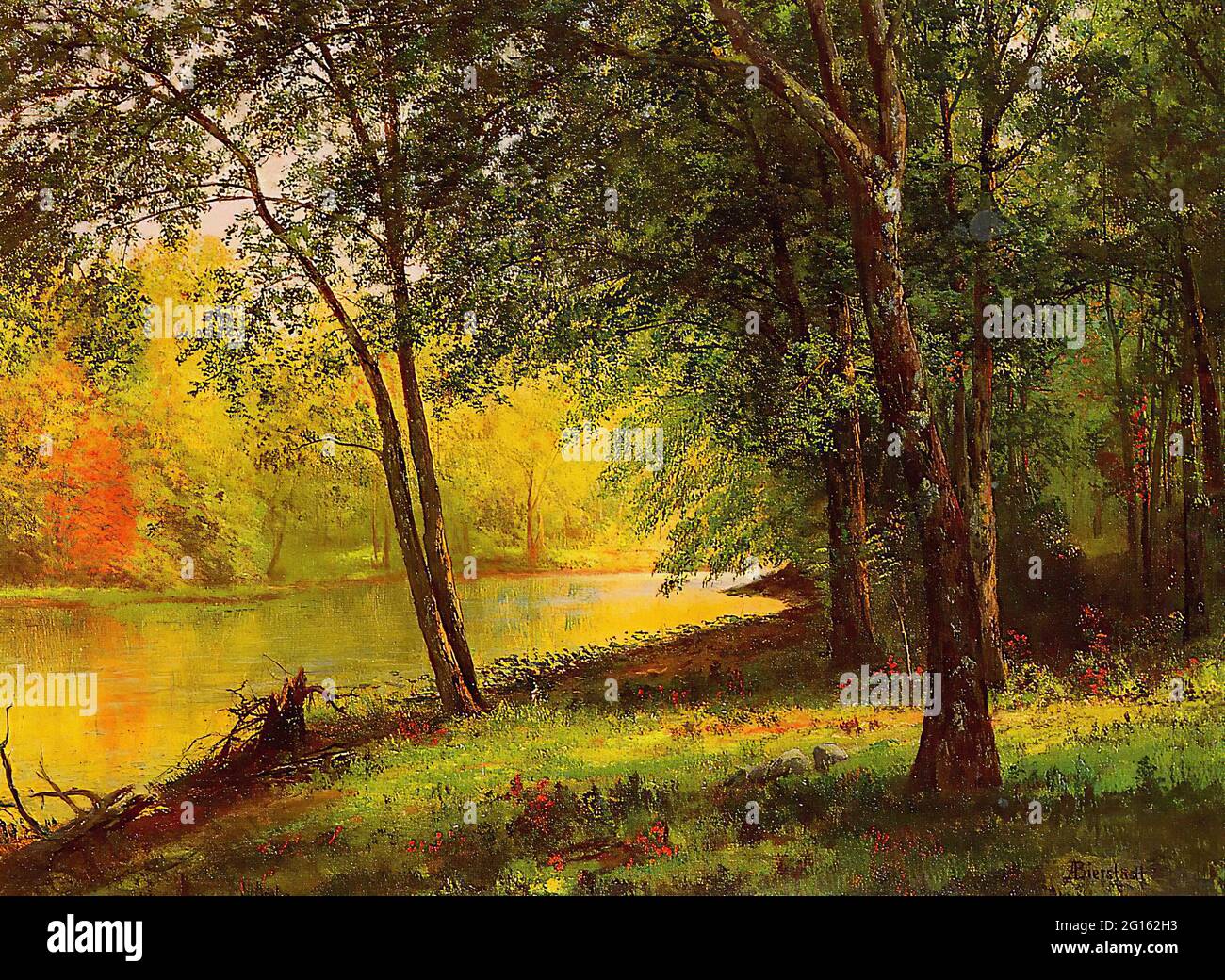 Houten Kunst Aan De Muur Albert Bierstadt Merced River, Yosemite