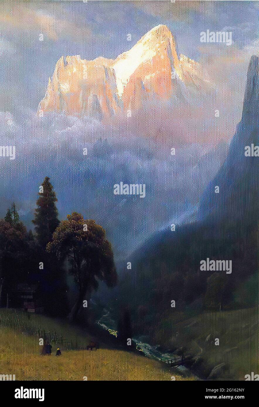 The coming storm By Albert Bierstadt – Bentley Art Publishing, image size:884x1390