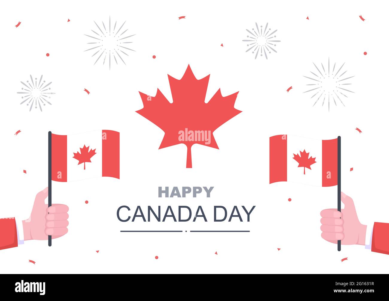 Happy Canada Day Celebration in 1st July Vector Illustration. Suitable ...