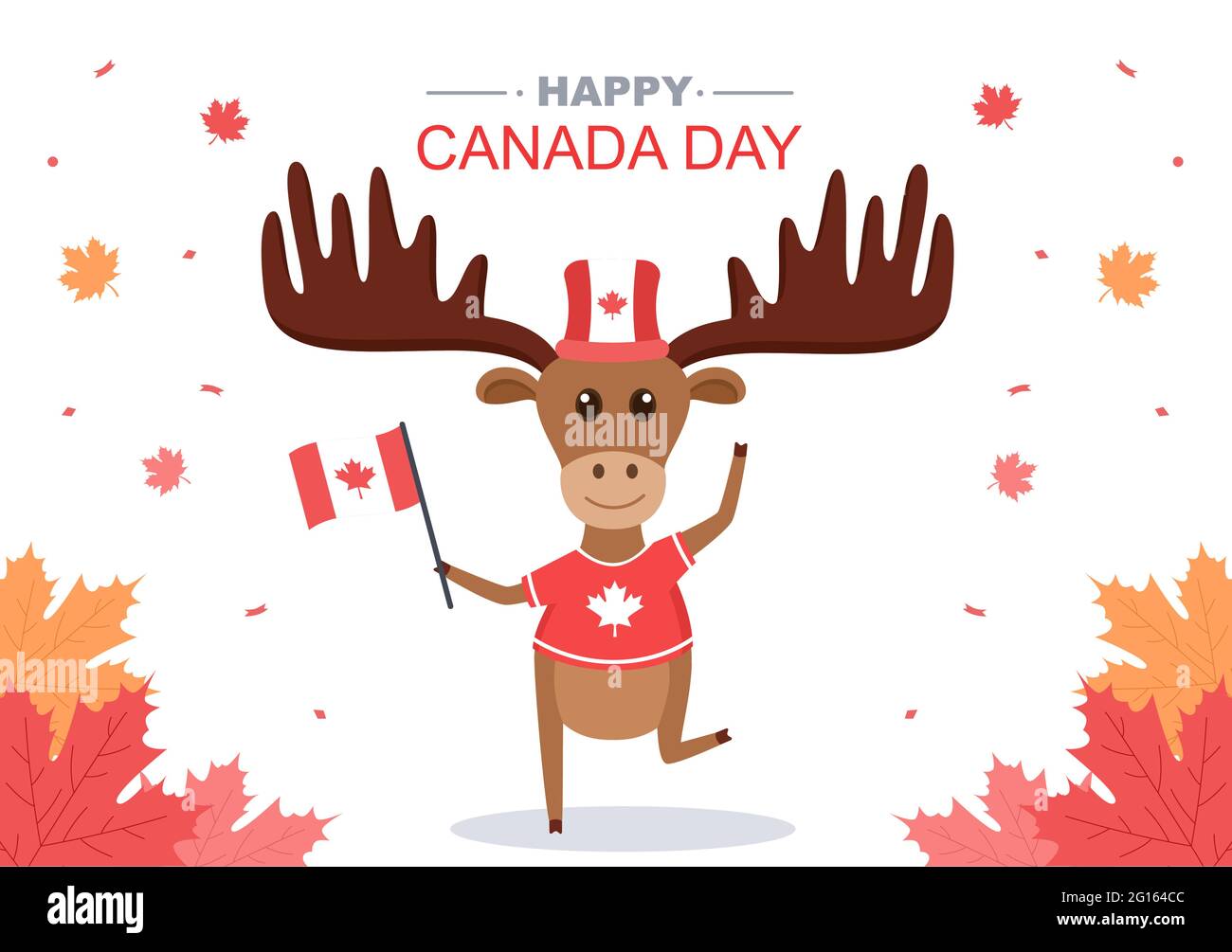 Happy Canada Day Celebration in 1st July Vector Illustration. Suitable ...