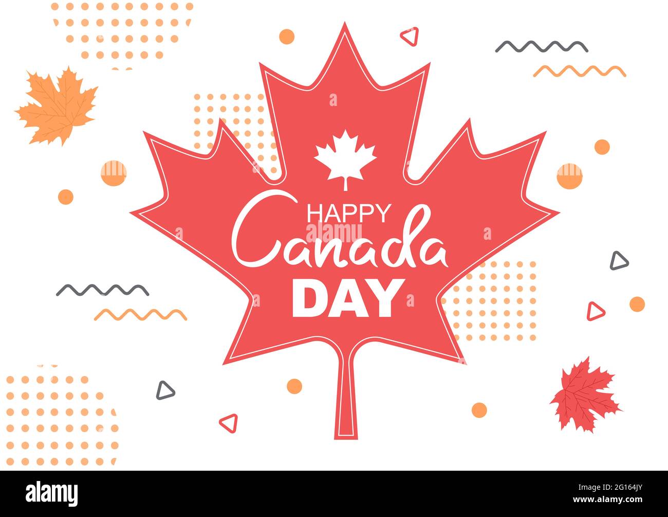 Happy Canada Day Celebration in 1st July Vector Illustration. Suitable ...