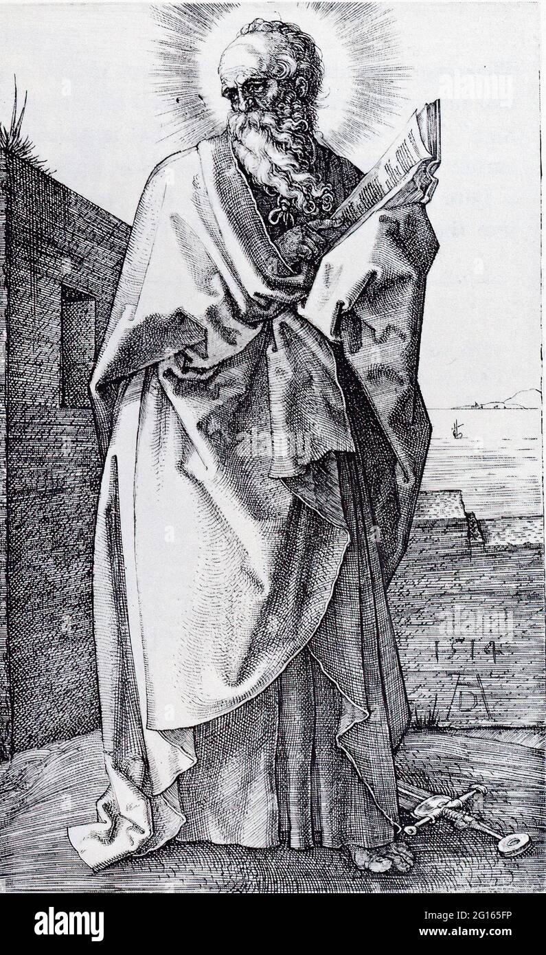 Albrecht Dürer -  Saint Paul Second State 1514 Stock Photo