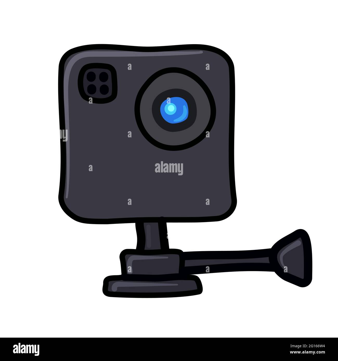 Illustration of the action camera cartoon icon on the white background  Stock Vector Image & Art - Alamy