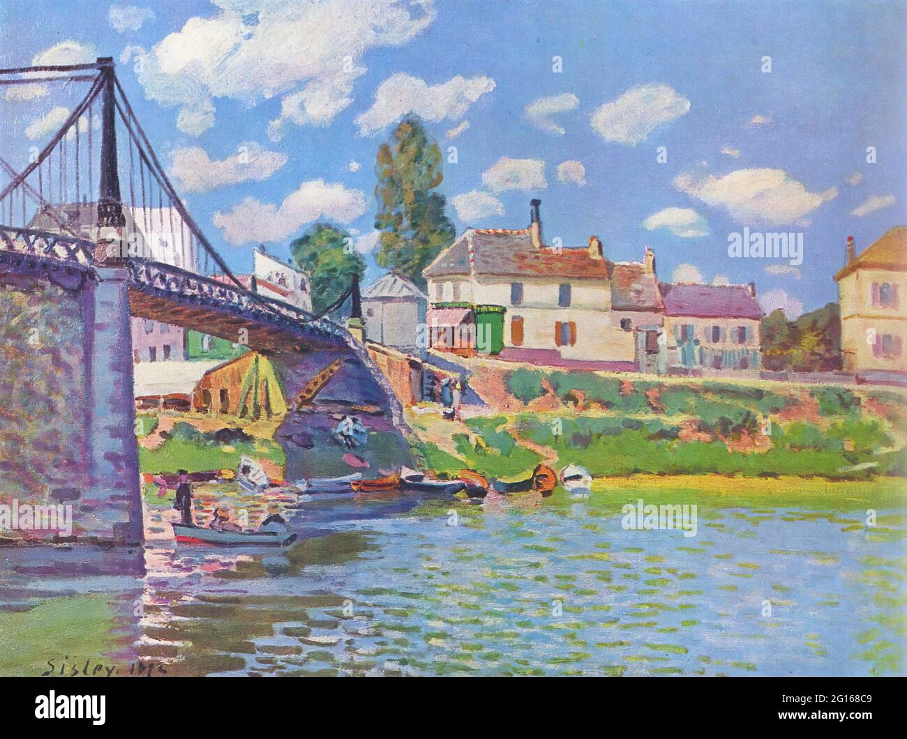 Alfred Sisley -  Bridge Villeneuve La Garenne 1872 Stock Photo