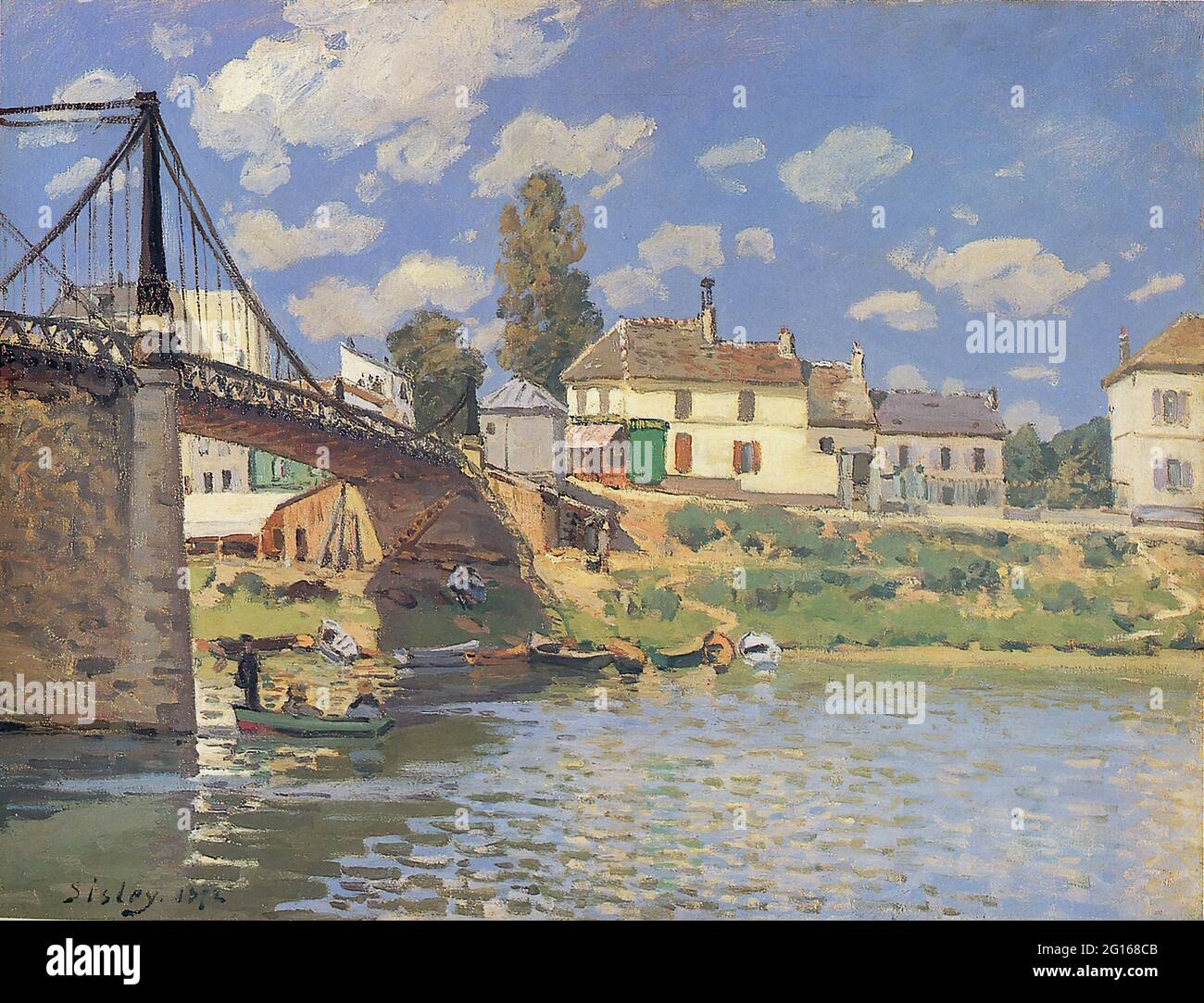 Alfred Sisley -  Bridge Villeneuve L Garenne 1872 1 1872 Stock Photo