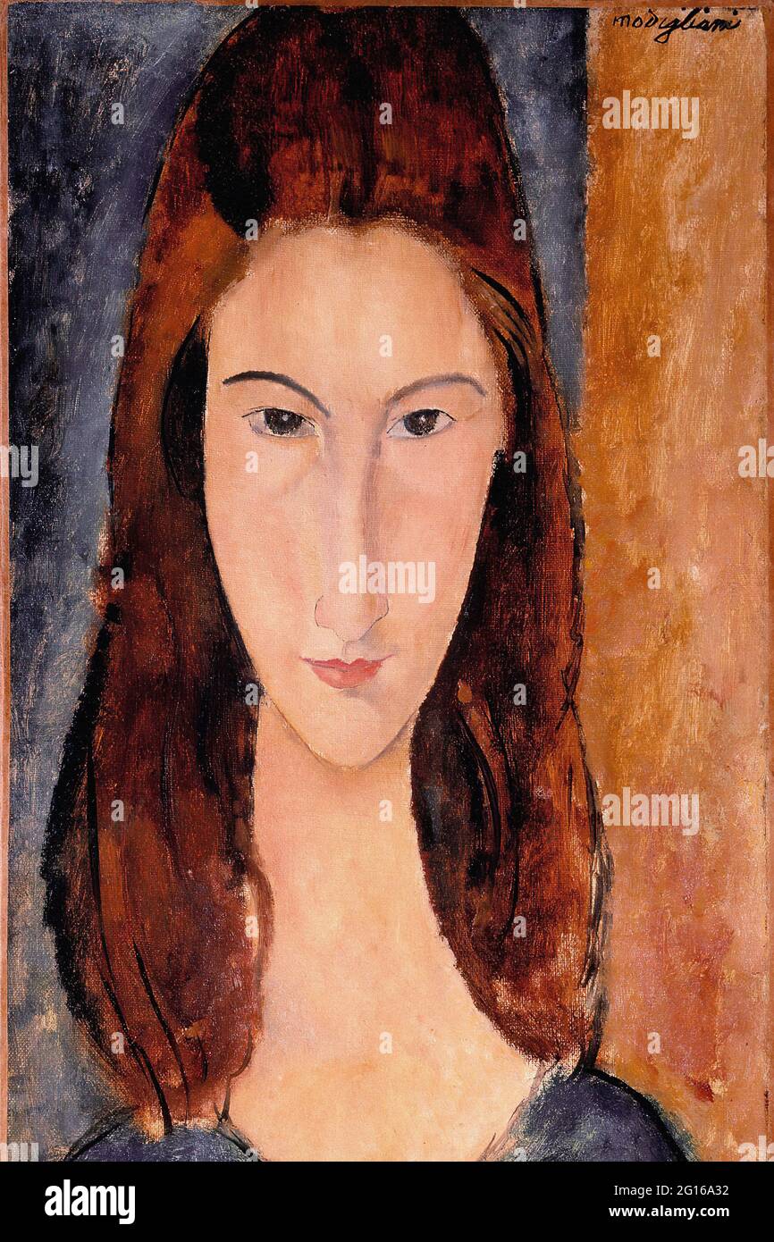 Amedeo Modigliani -  Jeanne Hebuterne 1919 Stock Photo