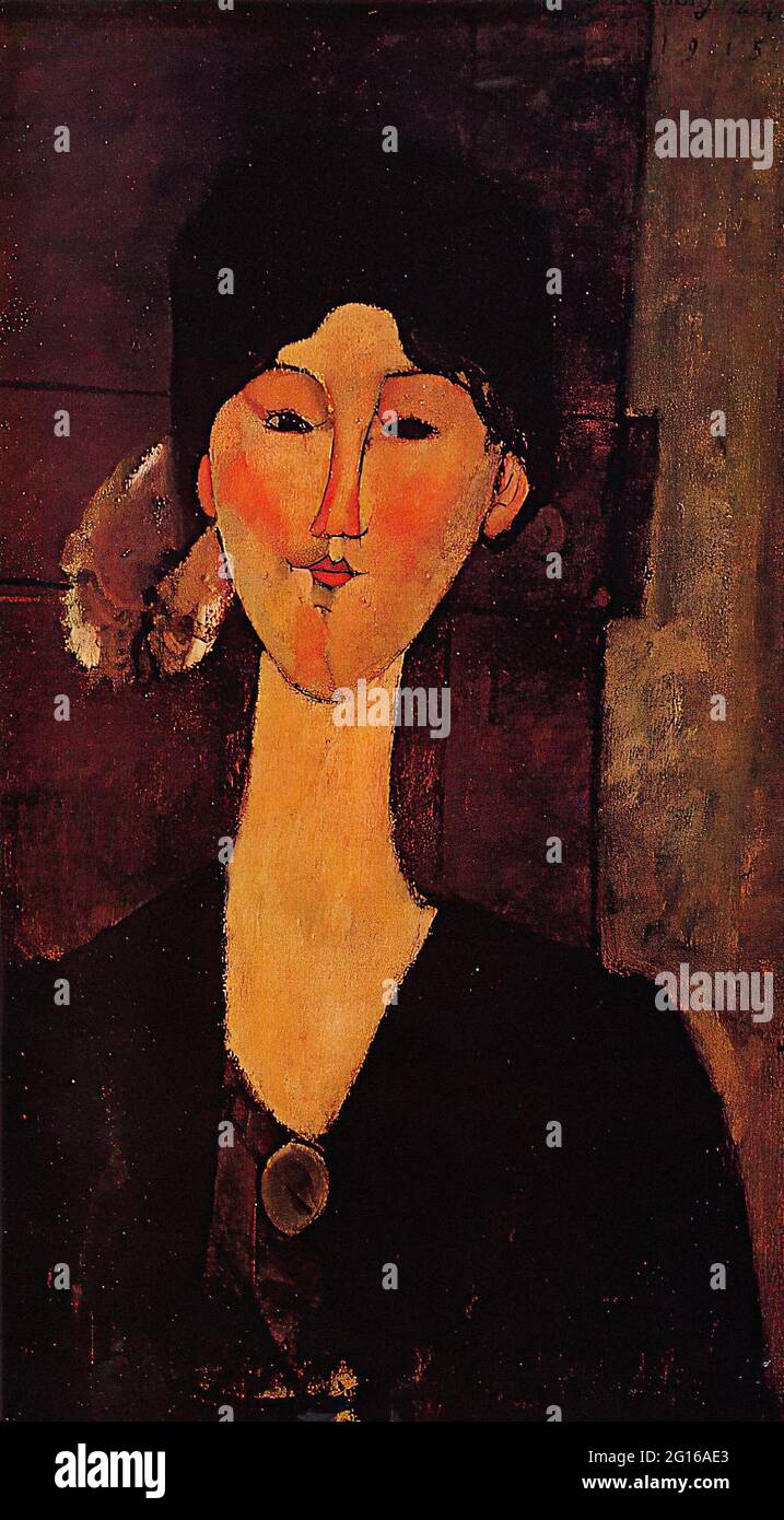 Amedeo Modigliani Portrait Beatrice Hastings 1915 Stock Photo