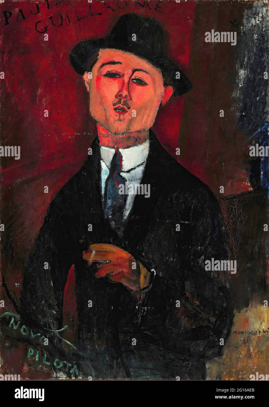Amedeo Modigliani -  Paul Guillaume Novo Pilota Stock Photo