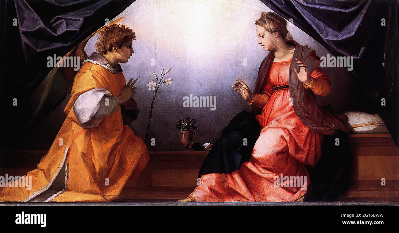 Andrea Del Sarto -  Annunciation C 1528 Stock Photo