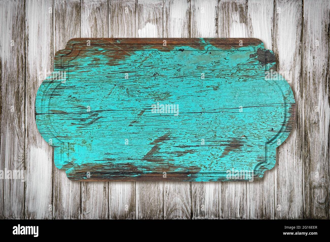 Rustic wooden background with dark blue vintage kitchen board Stock Photo