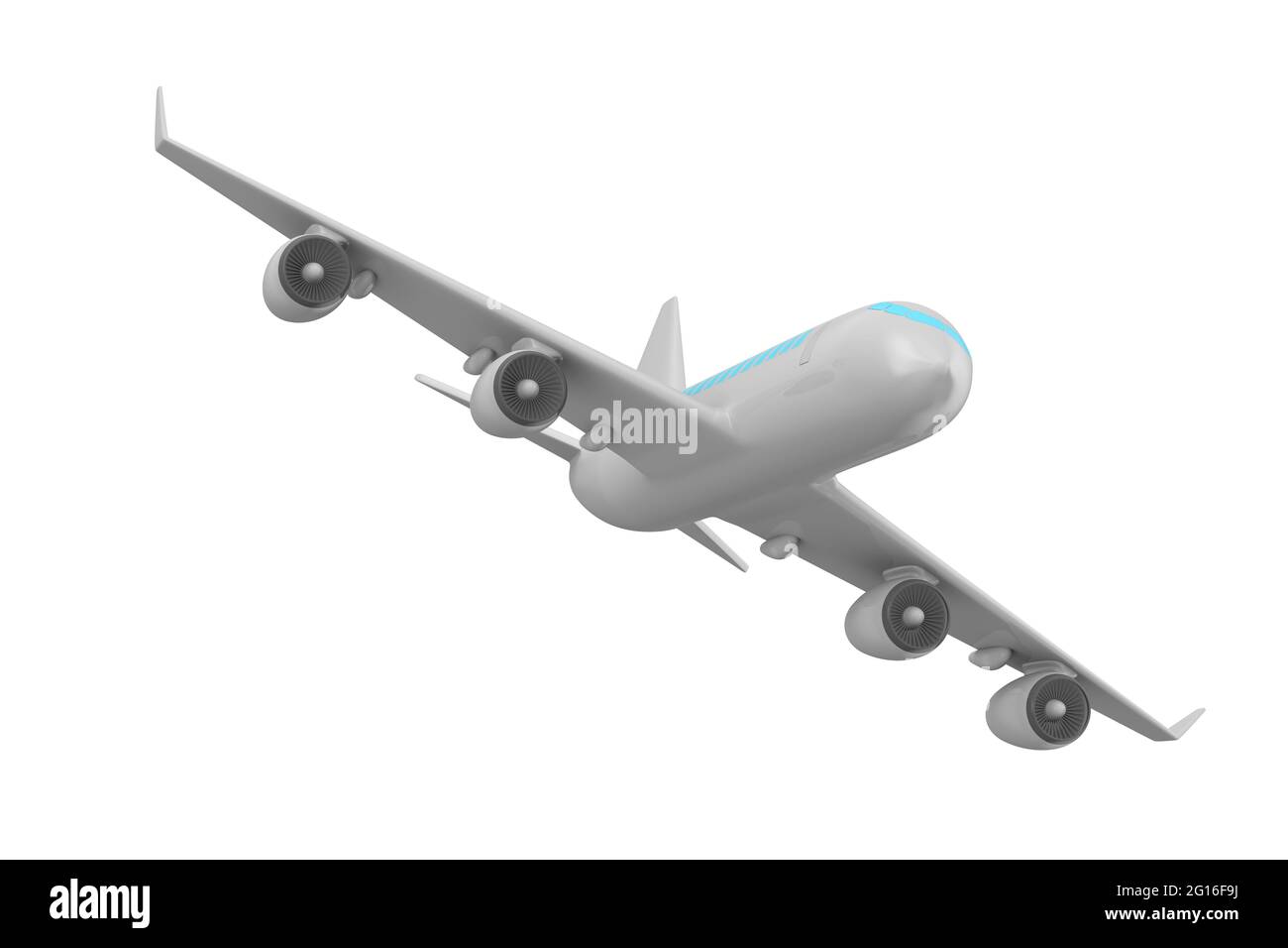 airplane on white background. Isolated 3D illustration Stock Photo - Alamy