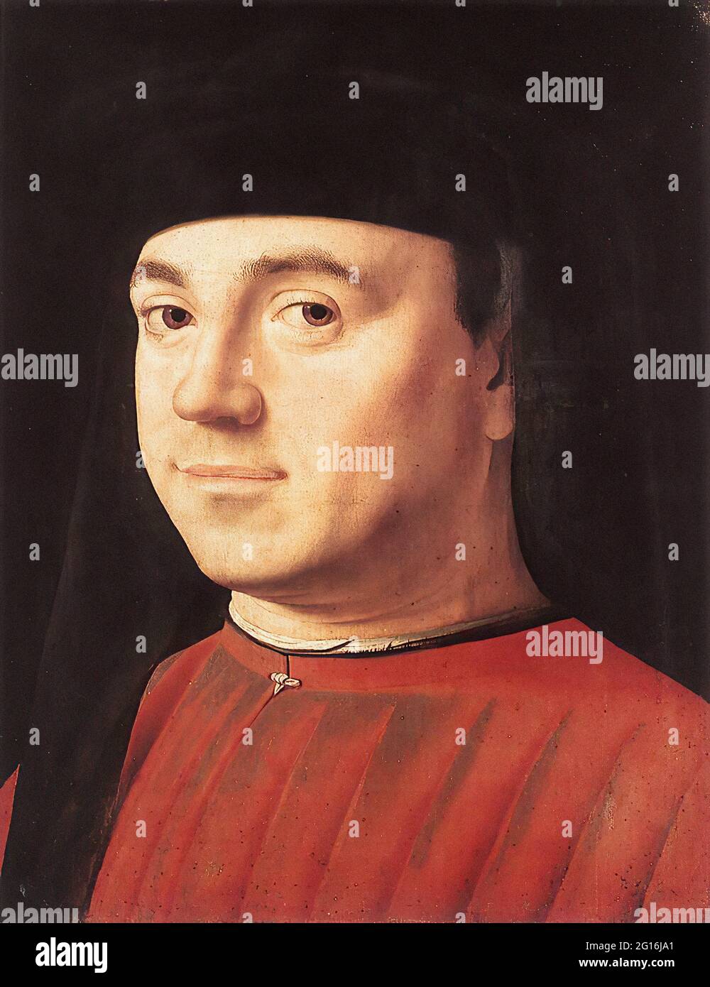 Antonello Da Messina - Portrait Man C 1475 Stock Photo - Alamy