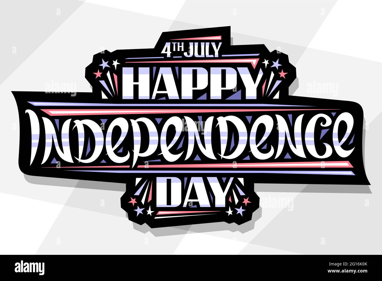 Vector greeting card for Independence Day, horizontal poster with ...
