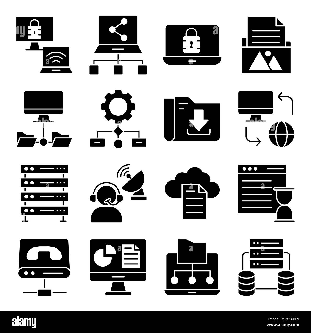 Pack of Hardware Solid Icons Stock Vector Image & Art Alamy