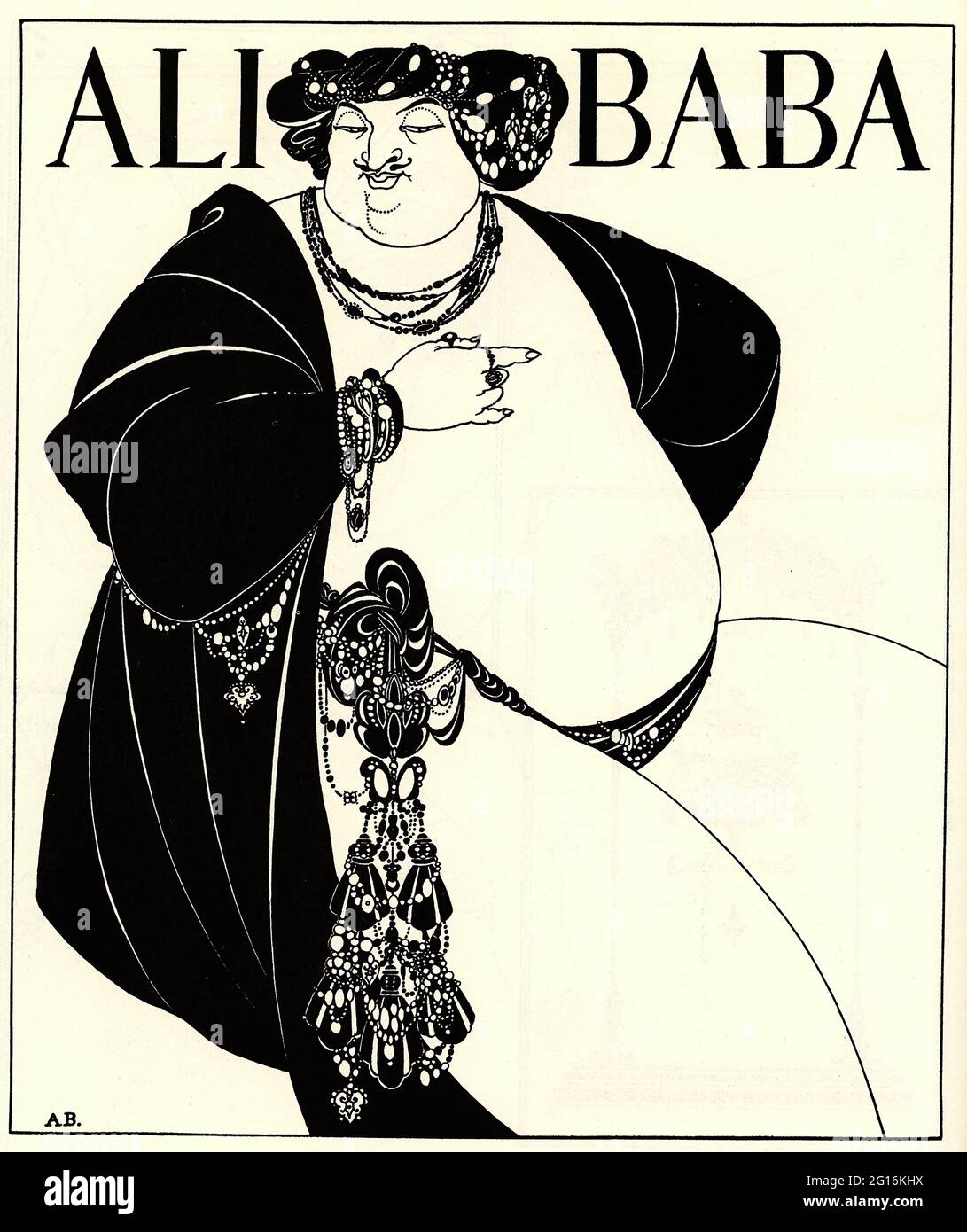 Vignette ex libris (ex-libris) by Aubrey Beardsley (1872-1898)