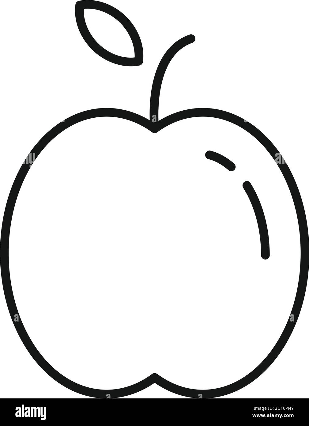 Farm apple icon, outline style Stock Vector