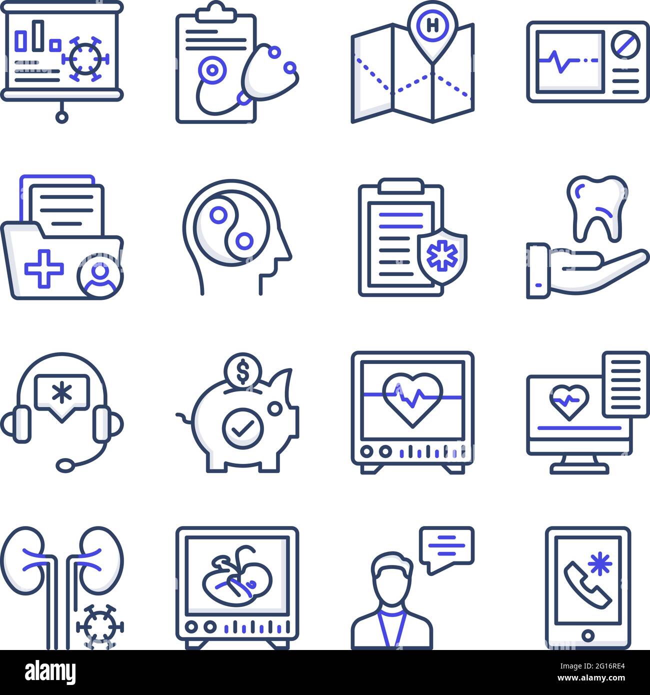 Pack of Medical and Healthcare Flat Icons Stock Vector Image & Art - Alamy