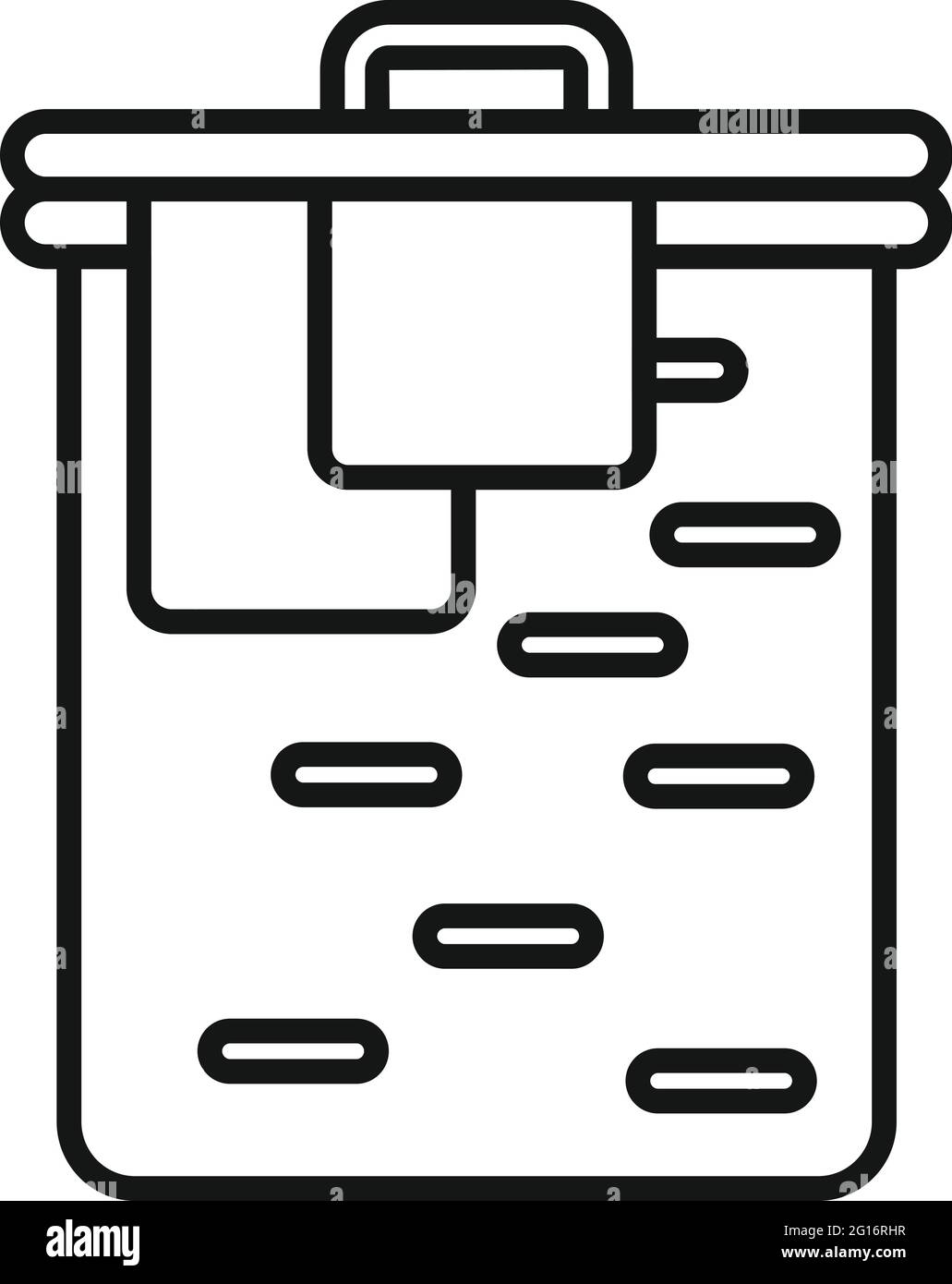 Softener clothes box icon, outline style Stock Vector
