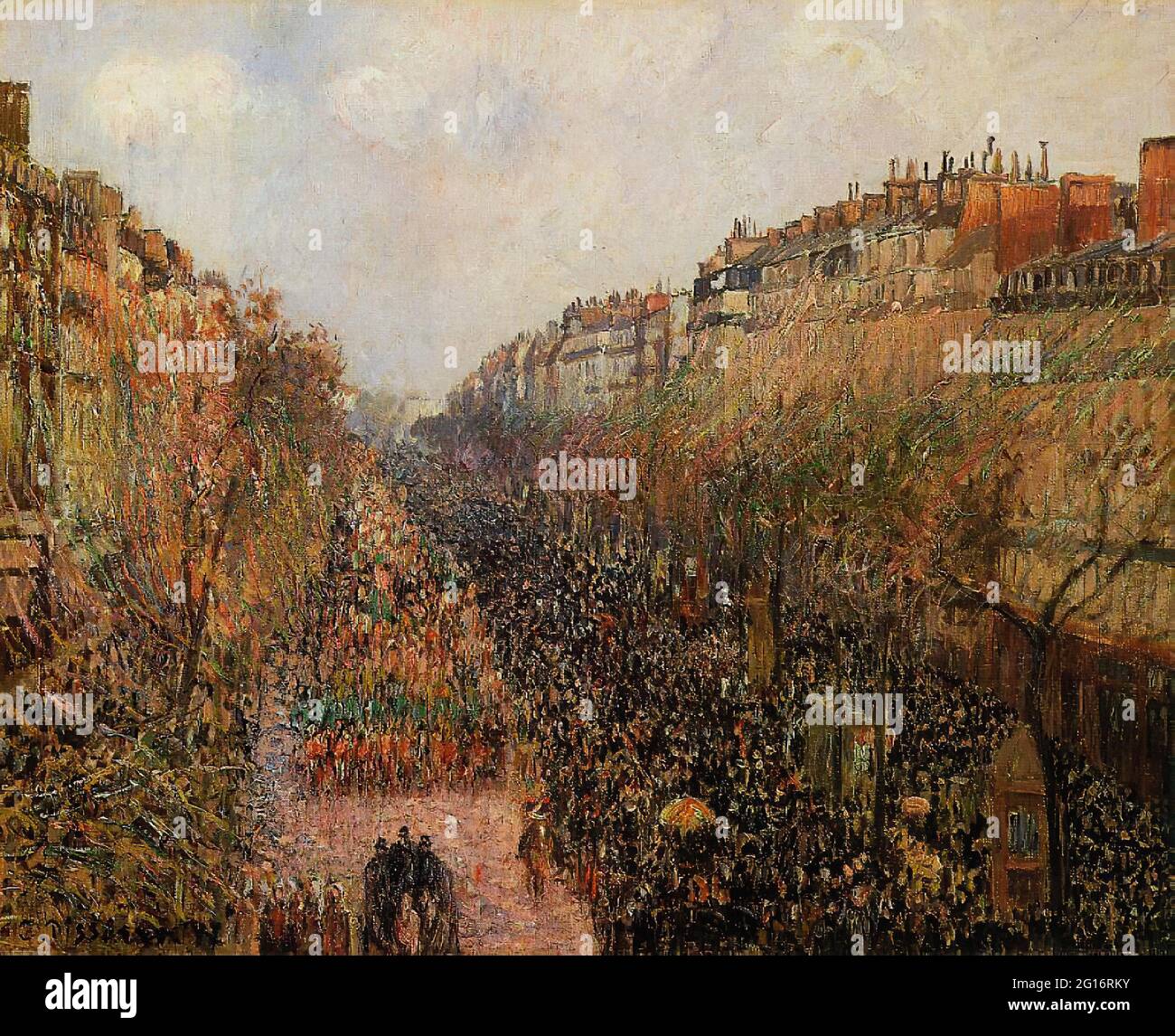 Camille Pissarro -  Boulevard Montmartre Mardi Gras 1897 Stock Photo