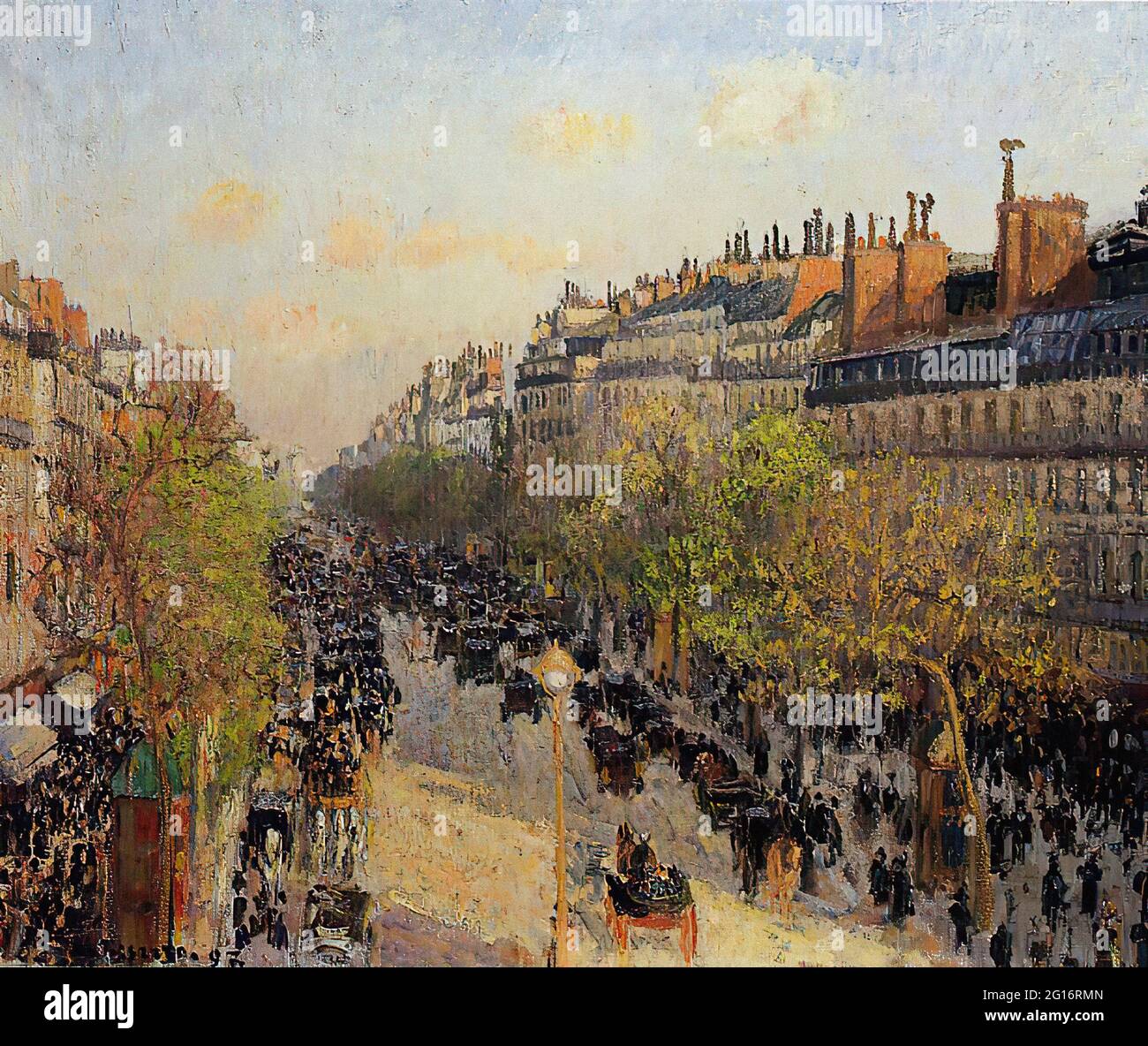 Camille Pissarro -  Boulevard Montmartre Sunset 1897 Stock Photo