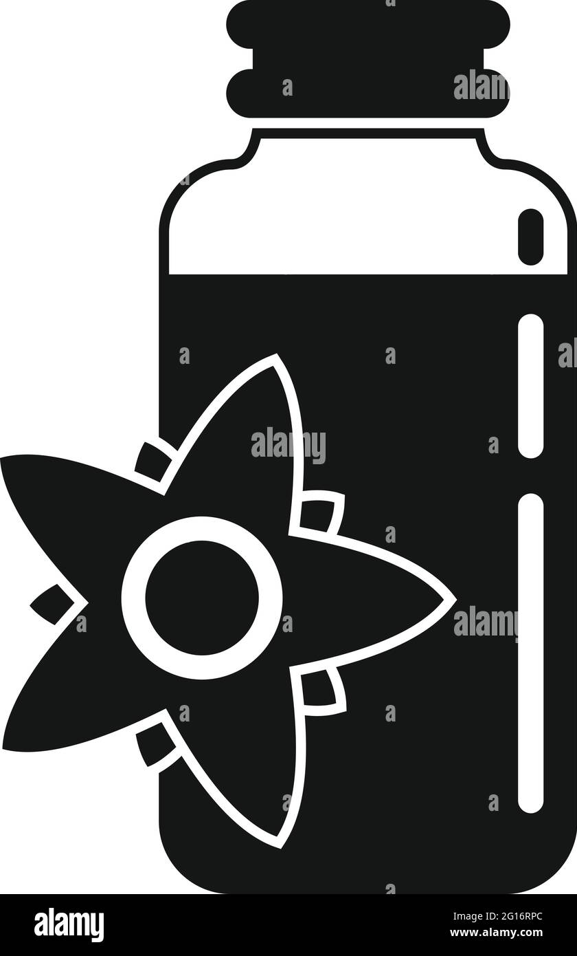 Essential oils flower pot icon, simple style Stock Vector