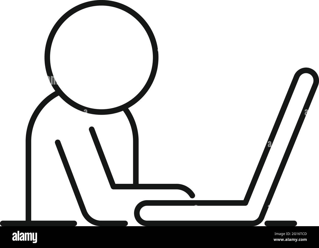 Home office freelancer icon, outline style Stock Vector Image & Art - Alamy