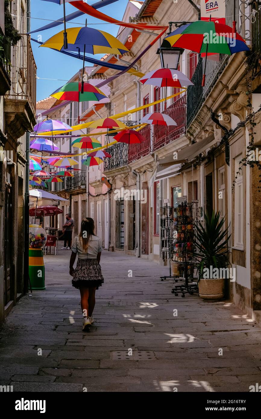 Umbrellas street portugal hi-res stock photography and images - Alamy
