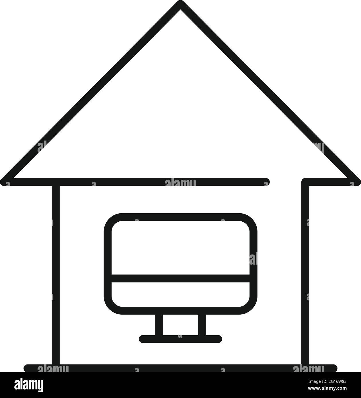 Home office social icon, outline style Stock Vector Image & Art - Alamy