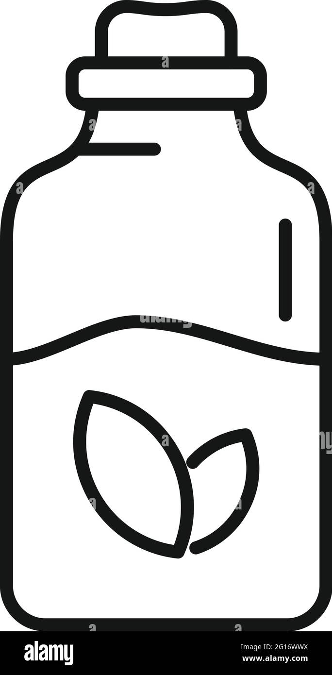 Essential oils pot icon, outline style Stock Vector