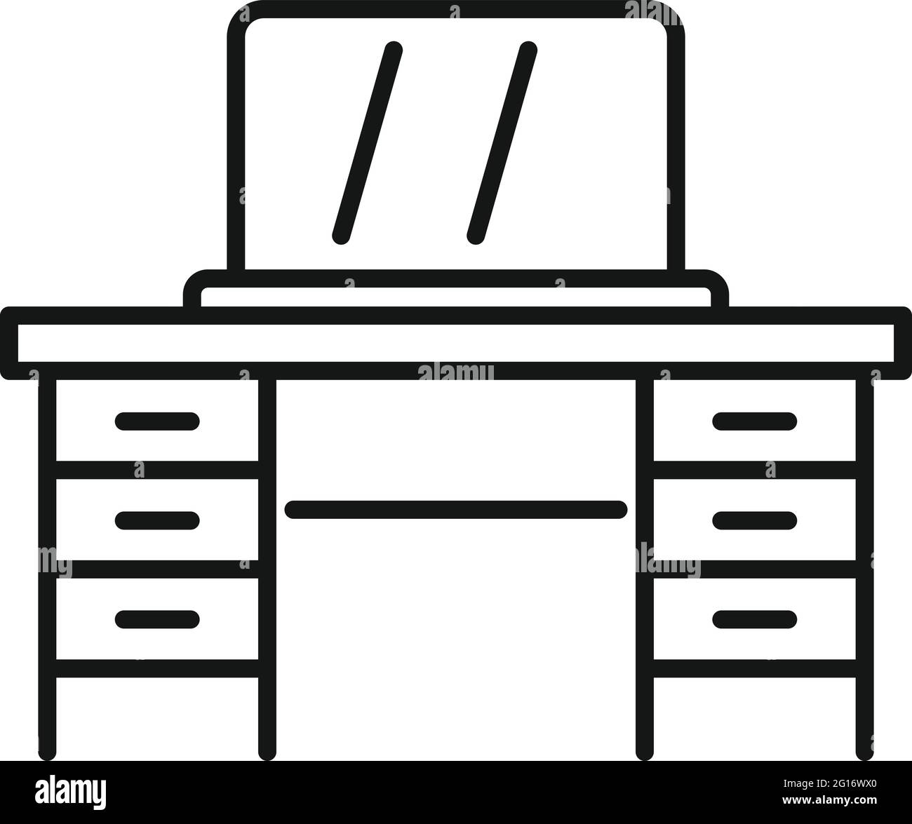 Home office desktop icon, outline style Stock Vector Image & Art Alamy