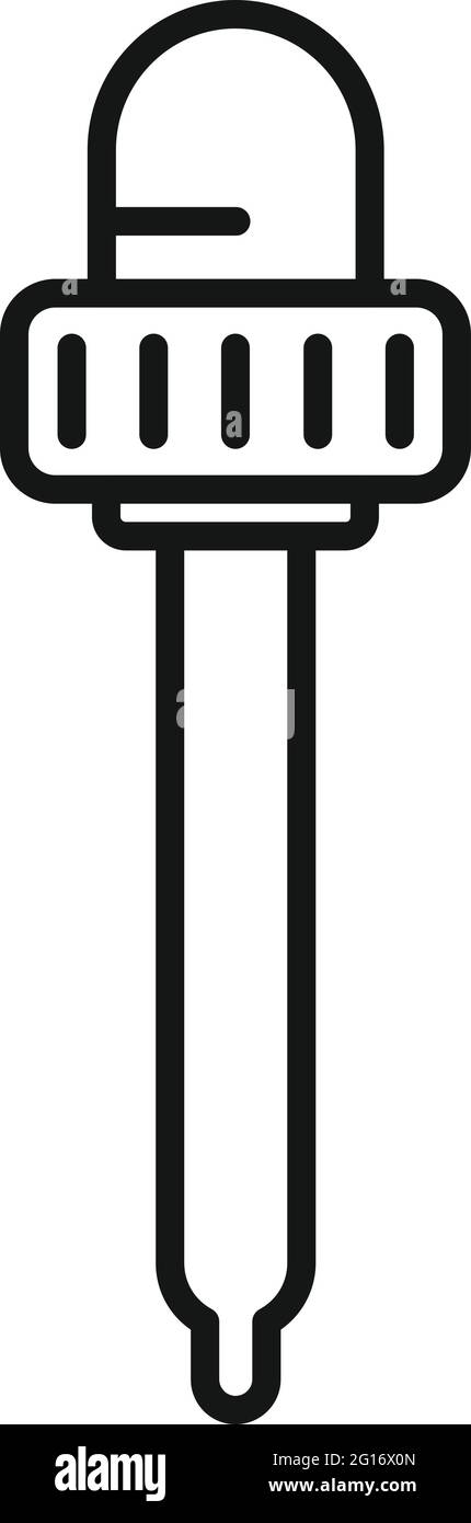 Essential oils pipette icon, outline style Stock Vector