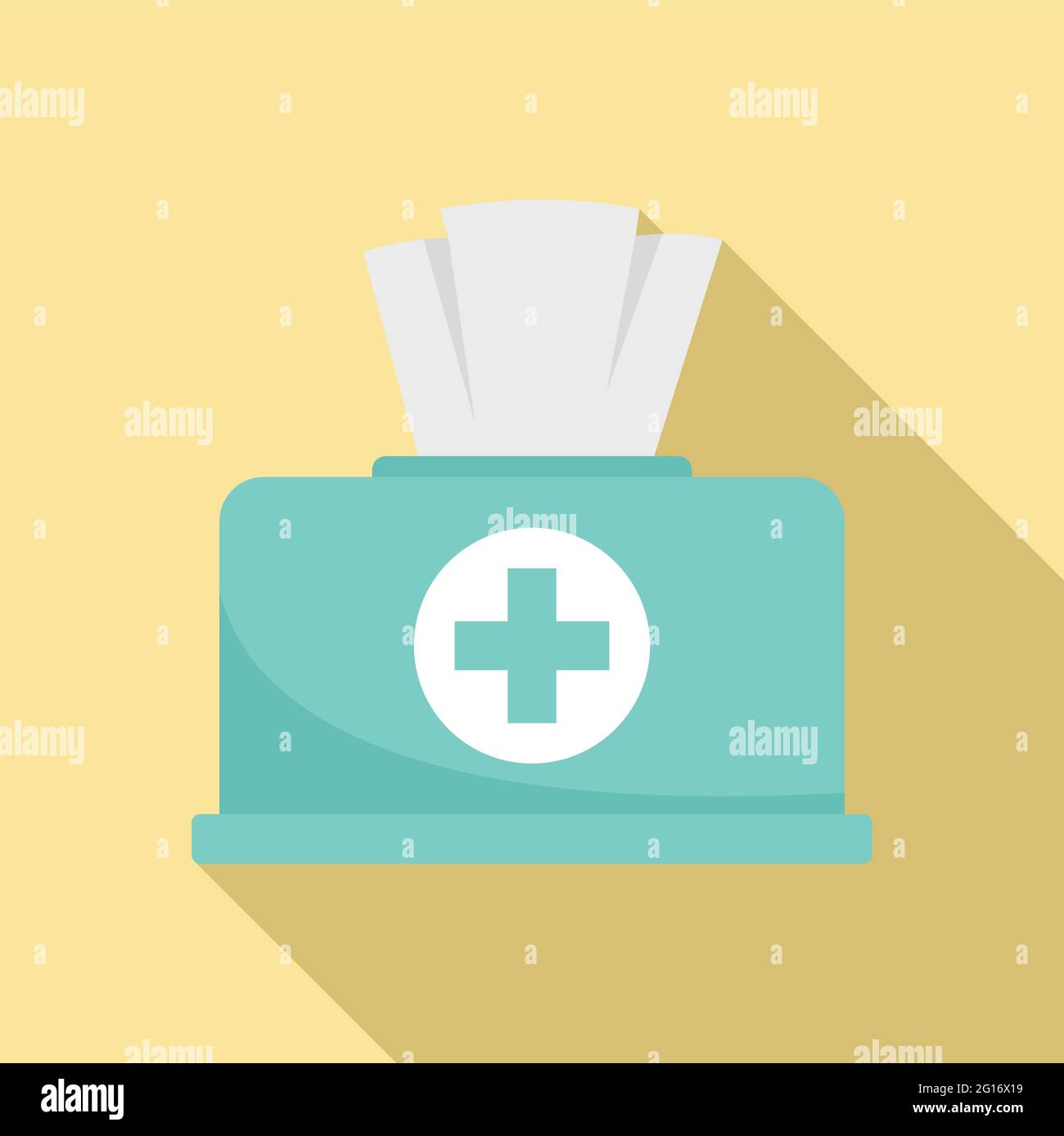 Disinfection wipes icon, flat style Stock Vector