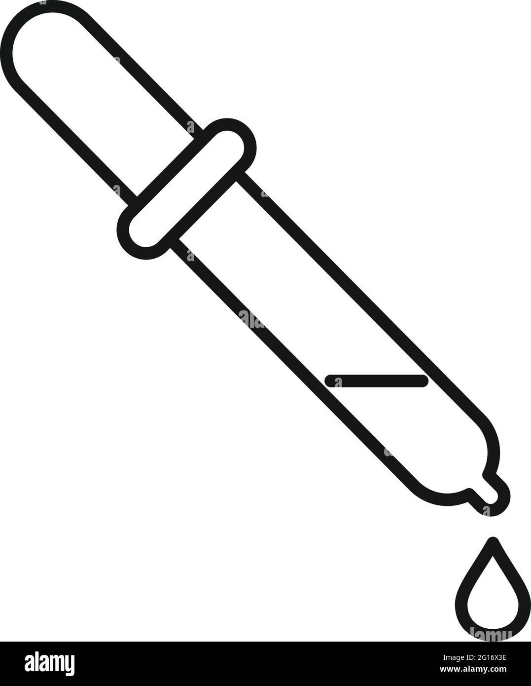 Essential oils bio drop icon, outline style Stock Vector