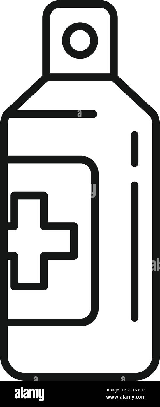 Disinfection medical spray icon, outline style Stock Vector Image & Art ...