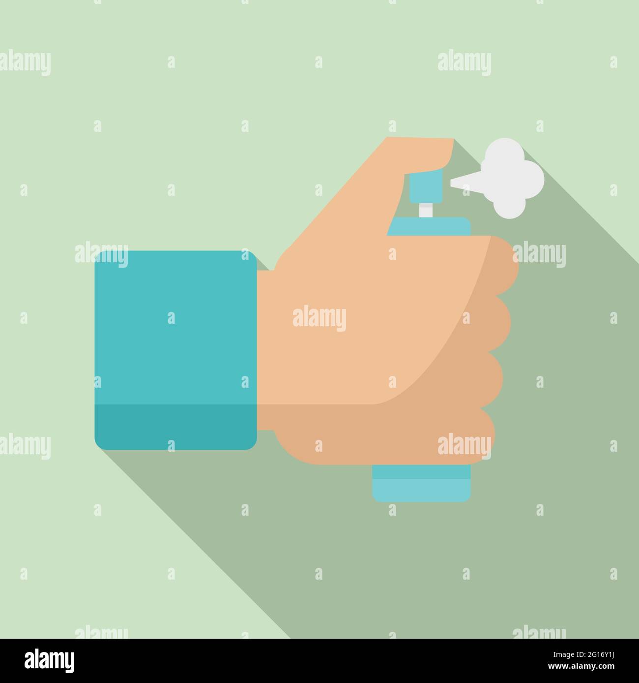 Disinfection air hand spray icon, flat style Stock Vector Image & Art ...