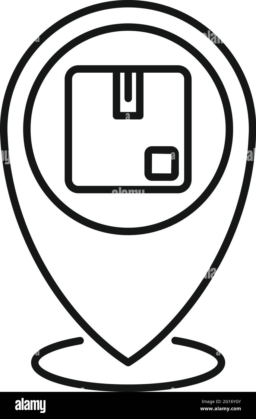 Tracking parcel home delivery icon, outline style Stock Vector Image ...