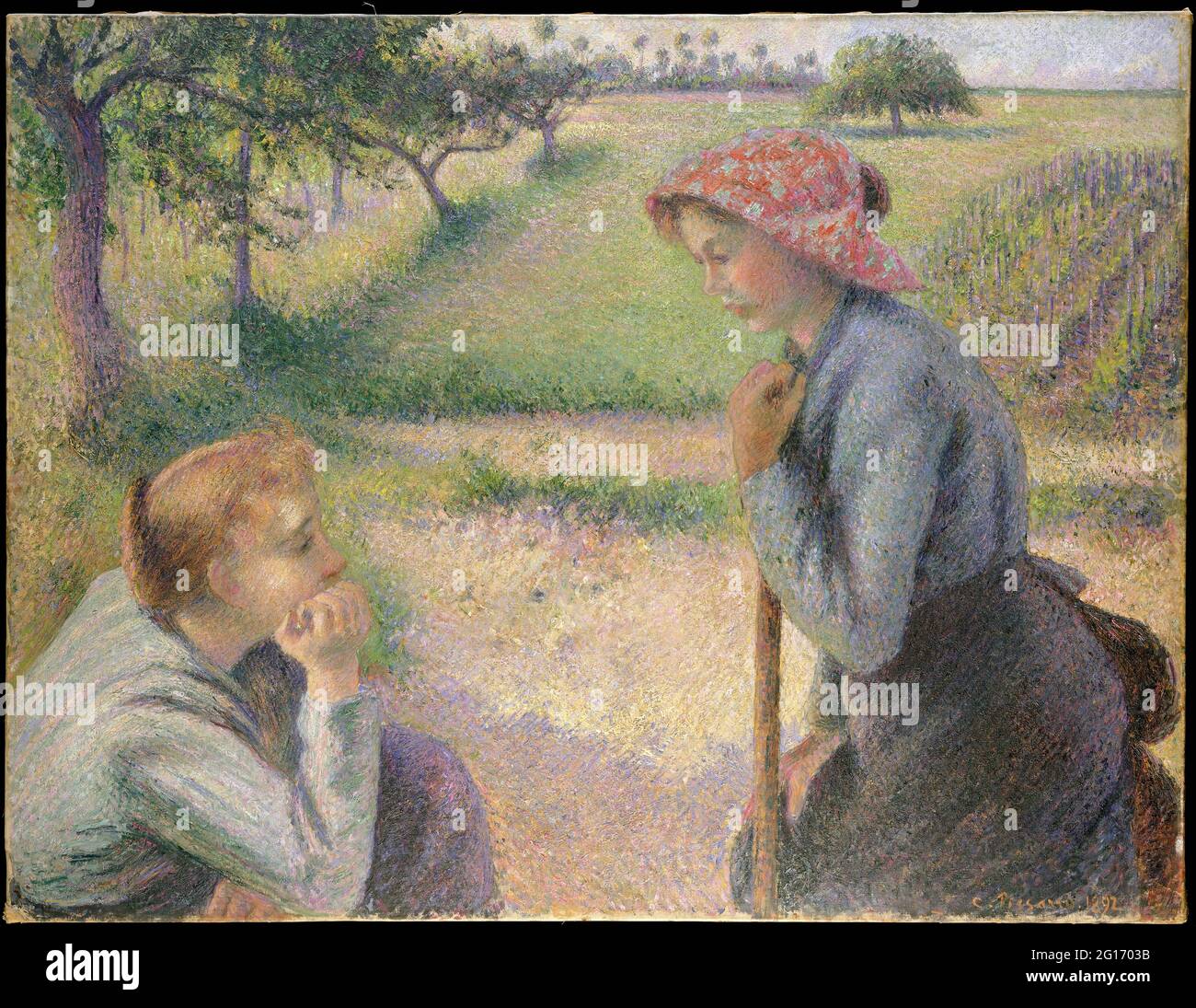 camille-pissarro-two-young-