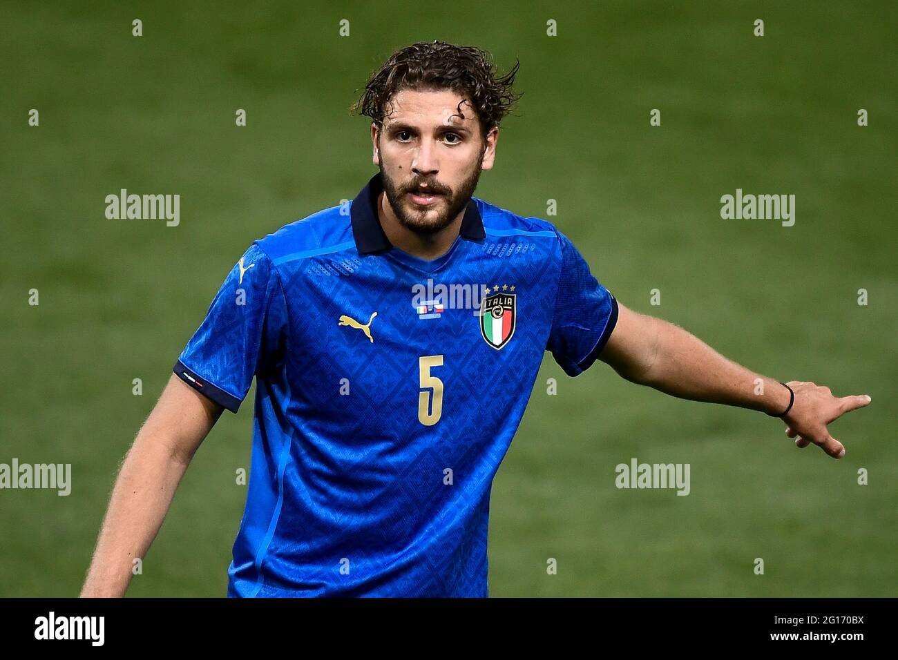 Bologna, Italy. 04 June 2021. Manuel Locatelli of Italy ...